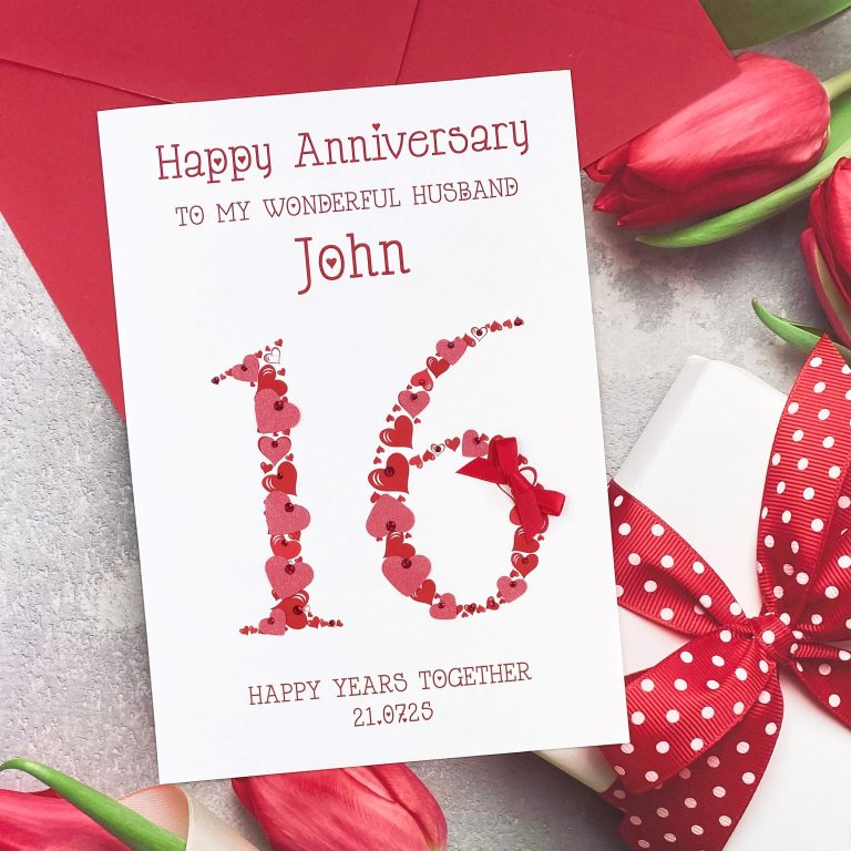 Handmade Wedding Anniversary Card ‘Any Year’