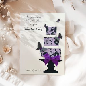 Handmade Wedding Cake Card
