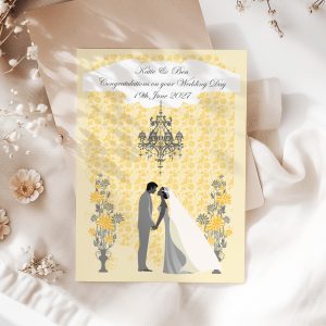 Personalised Bride and Groom Wedding Card
