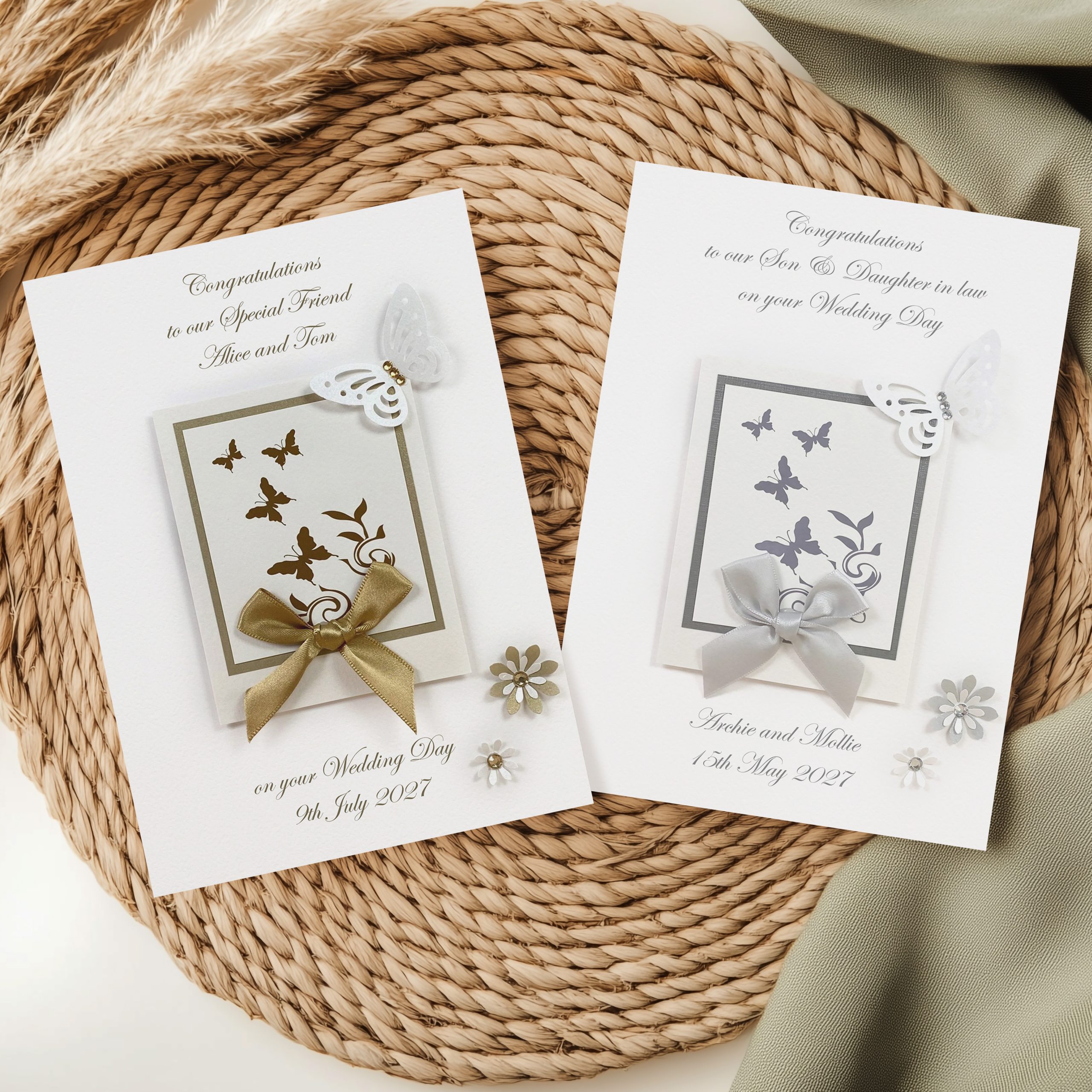 Luxury Butterfly Wedding Card