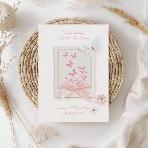 Luxury Butterfly Wedding Card