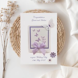 Luxury Butterfly Wedding Card