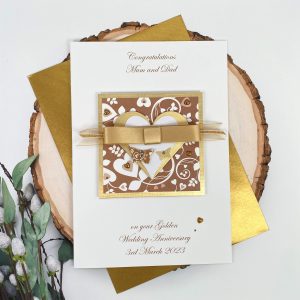 Luxury Golden Wedding Anniversary Card A5 Large Card