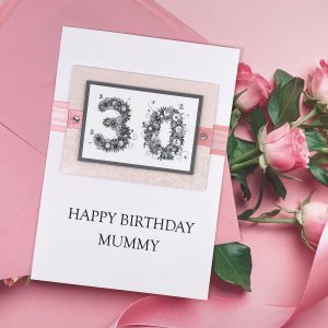 Luxury Handmade 30th Birthday Card