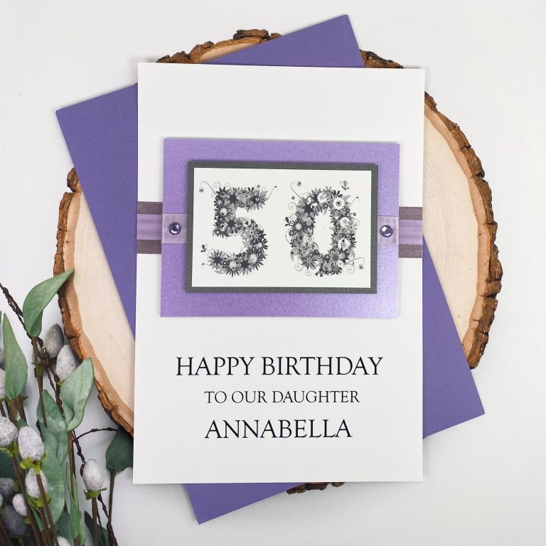Luxury Handmade Birthday Card ‘Floral Numbers’