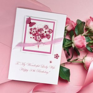 Luxury Handmade Birthday Card Floral Bouquet A5 Card