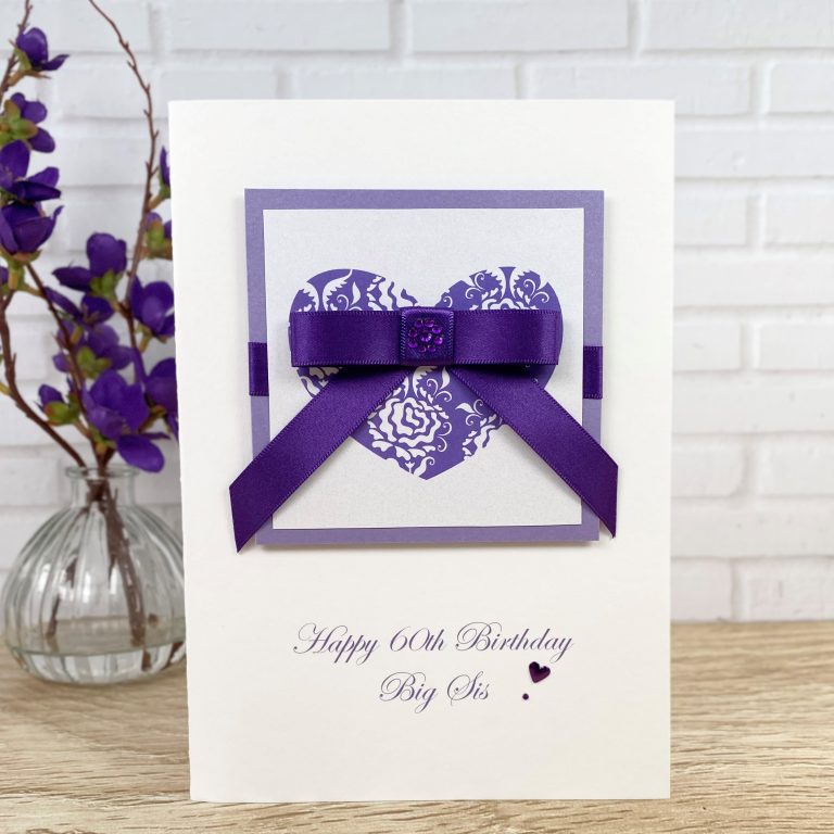 Luxury Handmade Birthday Card ‘Bow’