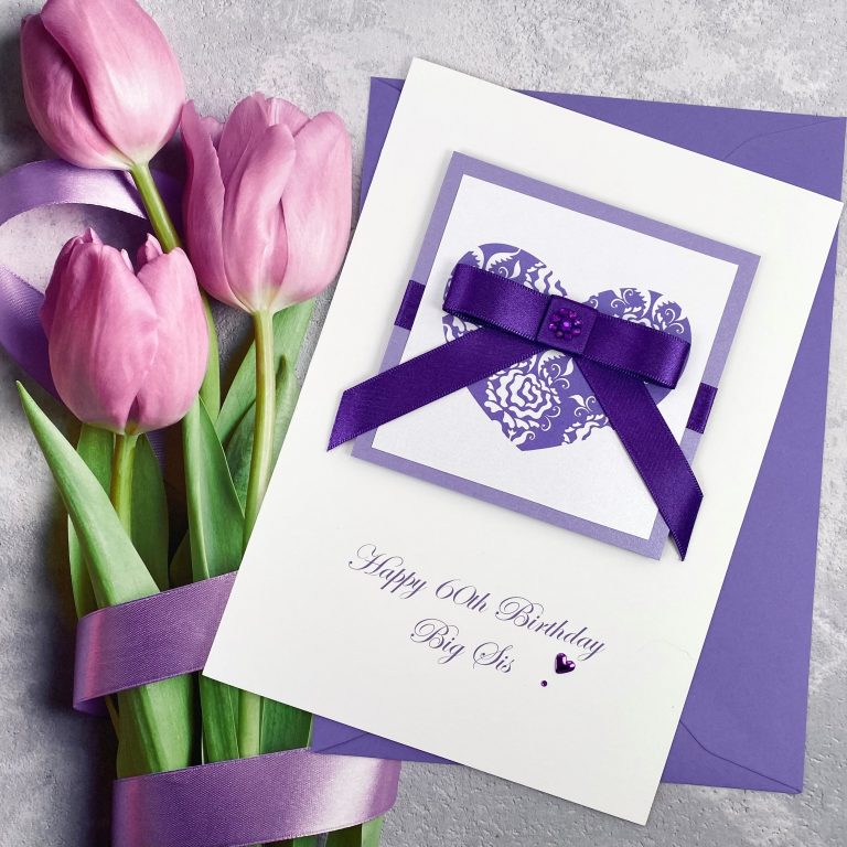 Luxury Handmade Birthday Card ‘Bow’