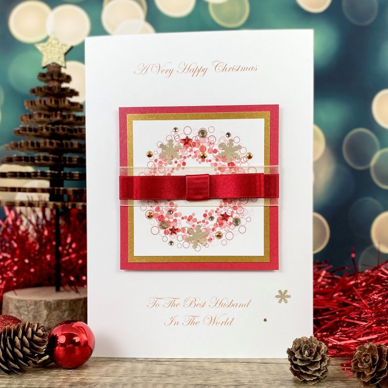 Luxury Handmade Christmas Card ‘Wreath’