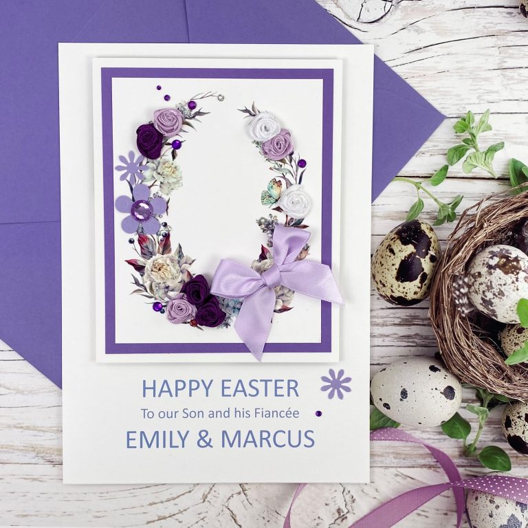 Luxury Handmade Easter Card ‘Rosebud Egg’