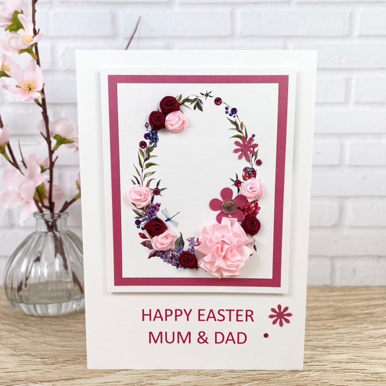 Luxury Handmade Easter Card ‘Rose Egg’