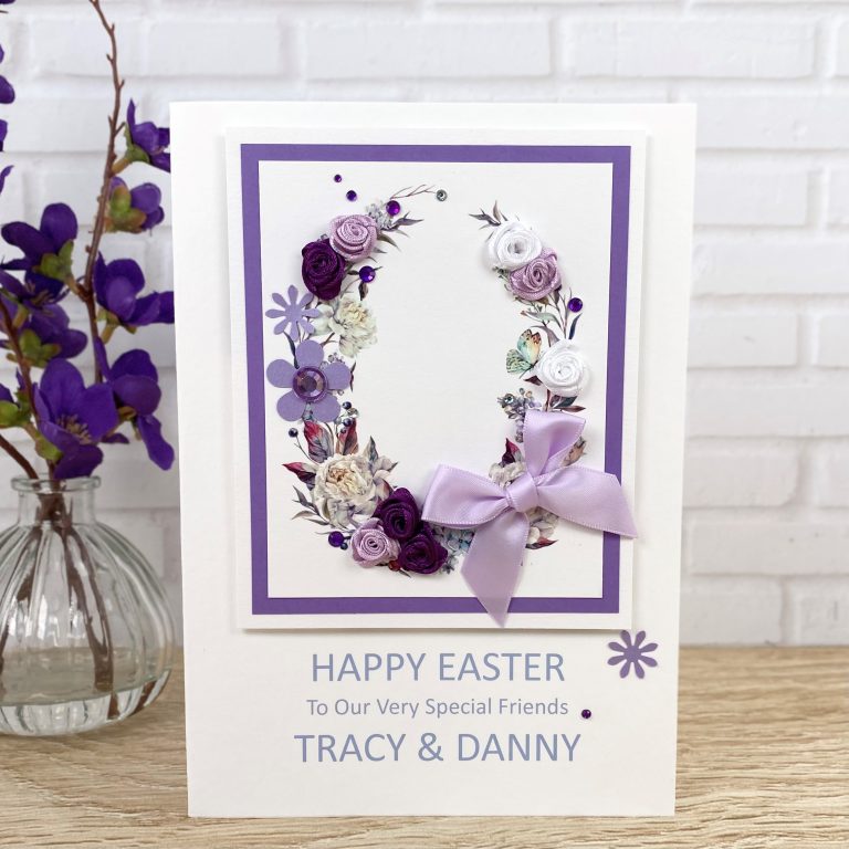 Luxury Handmade Easter Card ‘Rosebud Egg’