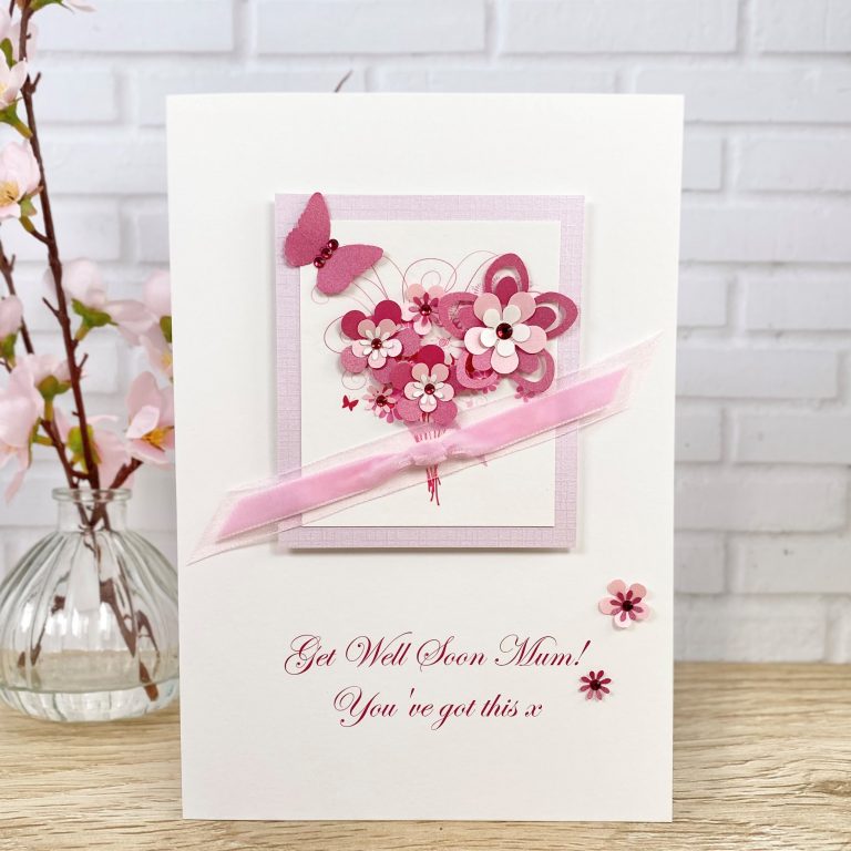 Luxury Handmade Get Well Card ‘Floral Bouquet’