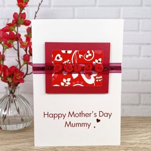 Luxury Handmade Mother's Day Card Ped Roses A5 Large Card