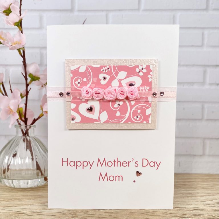 Luxury Handmade Mother’s Day Card ‘Roses’