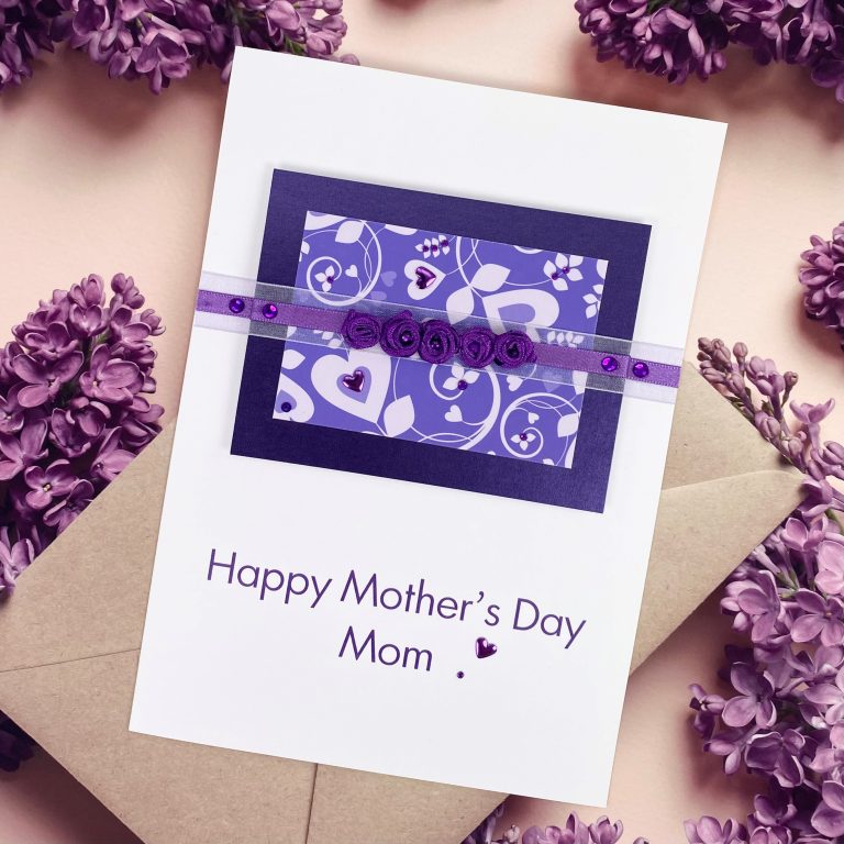 Luxury Handmade Mother’s Day Card ‘Roses’