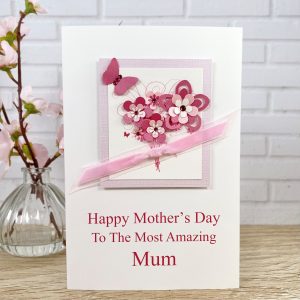 Luxury Handmade Mother's Day Card Raised Bouquet A5 Large Card