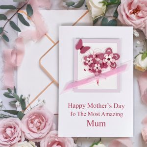 Luxury Handmade Mother's Day Card Raised Bouquet A5 Large Card