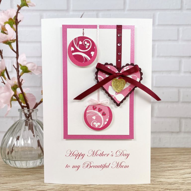 Luxury Handmade Mother’s Day Card ‘Heart Bauble’