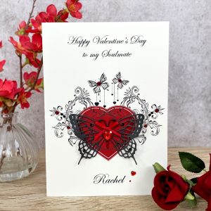 Luxury Handmade Valentine's Card A5 Large Card