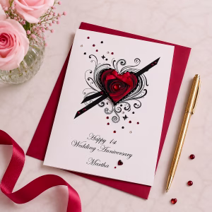 Luxury Wedding Anniversary Card
