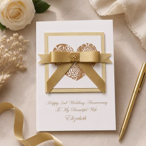 Luxury Wedding Anniversary Card