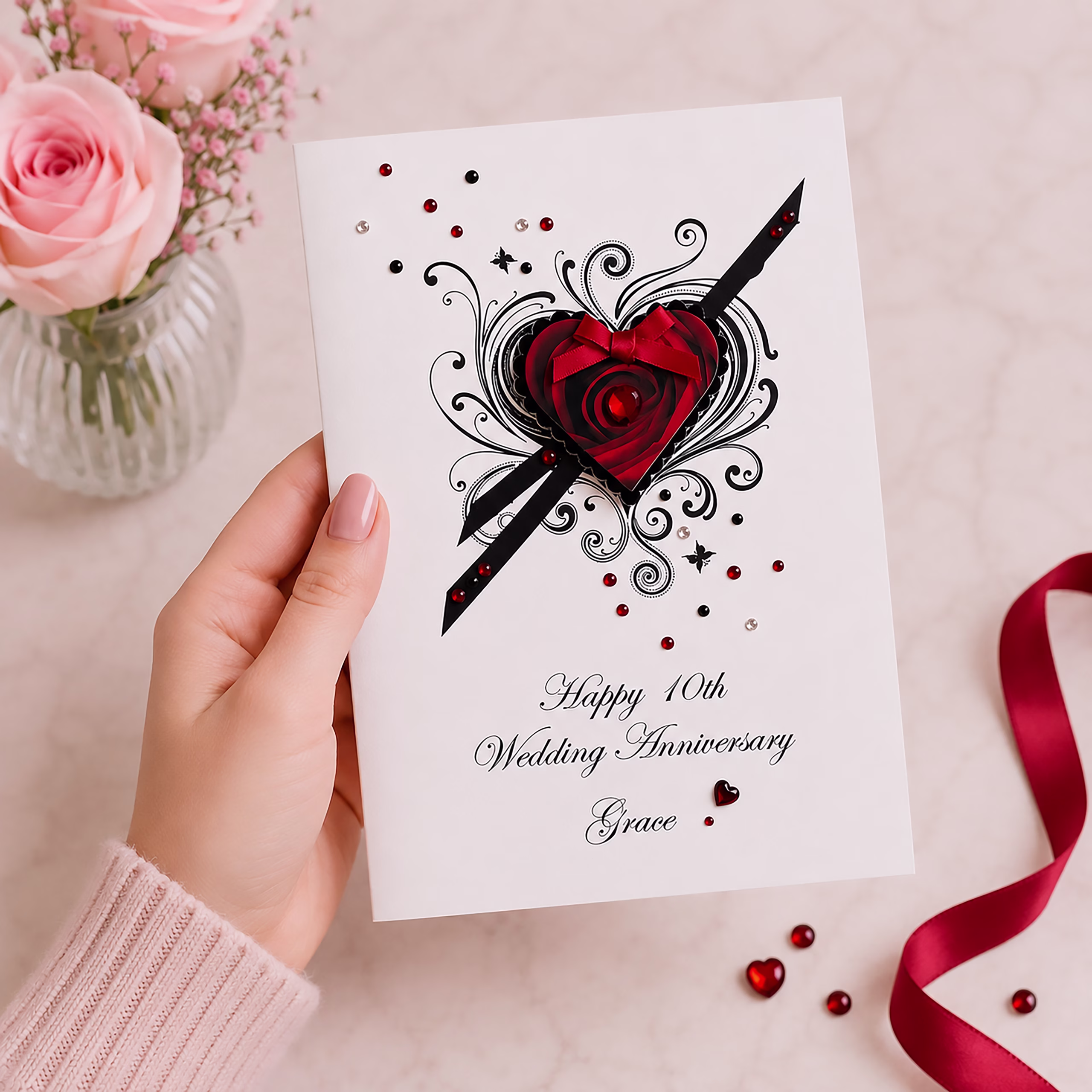 Luxury Wedding Anniversary Card