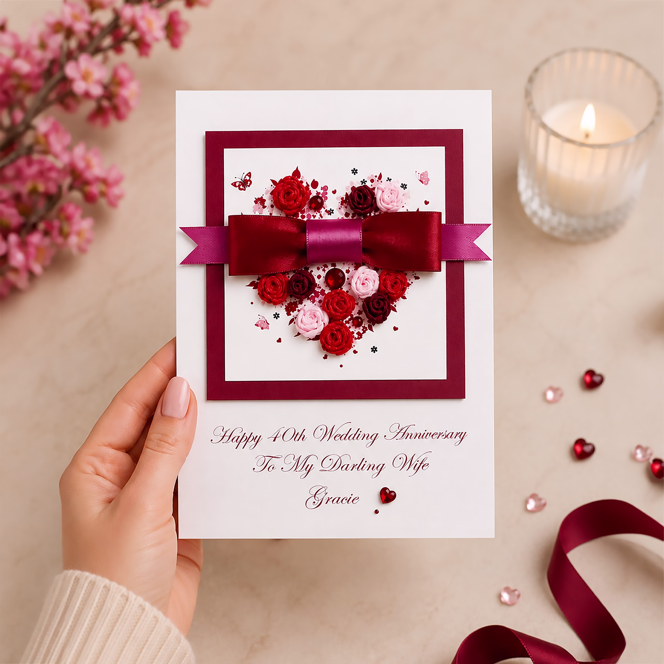 Luxury Wedding Anniversary Card