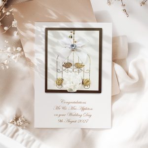 Luxury Wedding Bird Cage Card
