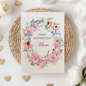 Mother's Day Floral Wreath Card