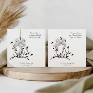Personalised Bird Cage Wedding Card