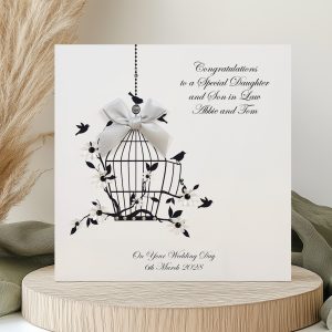 Personalised Bird Cage Wedding Card