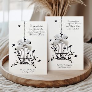 Personalised Bird Cage Wedding Card