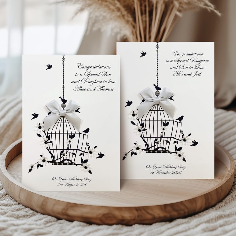 Handmade Wedding Card ‘Bird Cage’