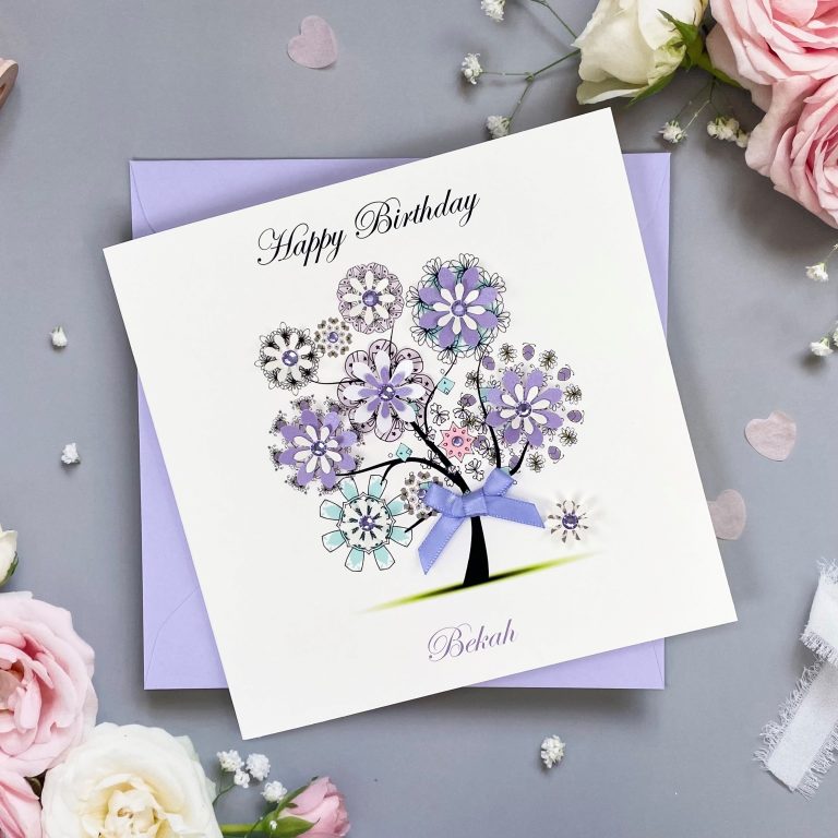 Handmade Birthday Card ‘Flower Tree’