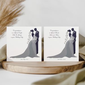 Personalised Bride and Groom Wedding Card