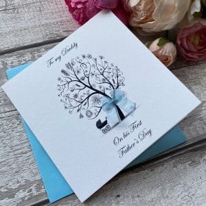 Handmade First Father's Day Card Pram