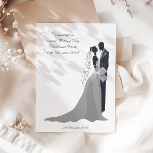 Personalised Wedding Bride and Groom Card