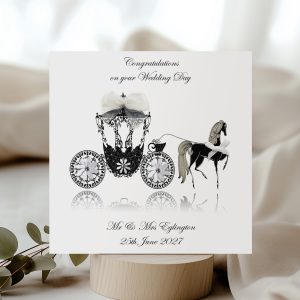 Personalised Wedding Horse and Carriage Card