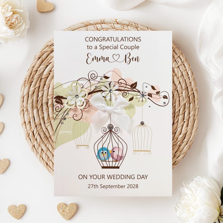Handmade Wedding Card ‘Bird Cage’