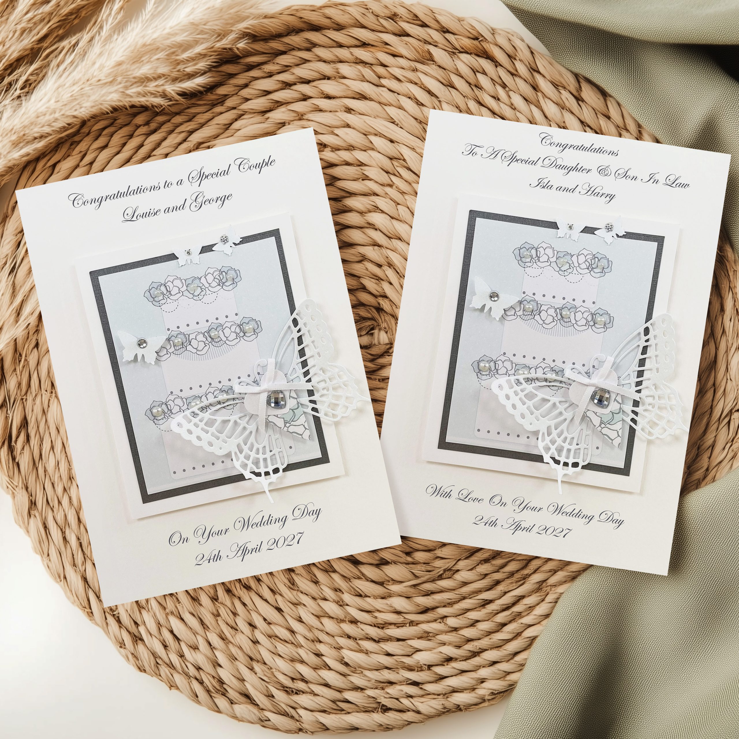 Wedding Butterfly Cake Card