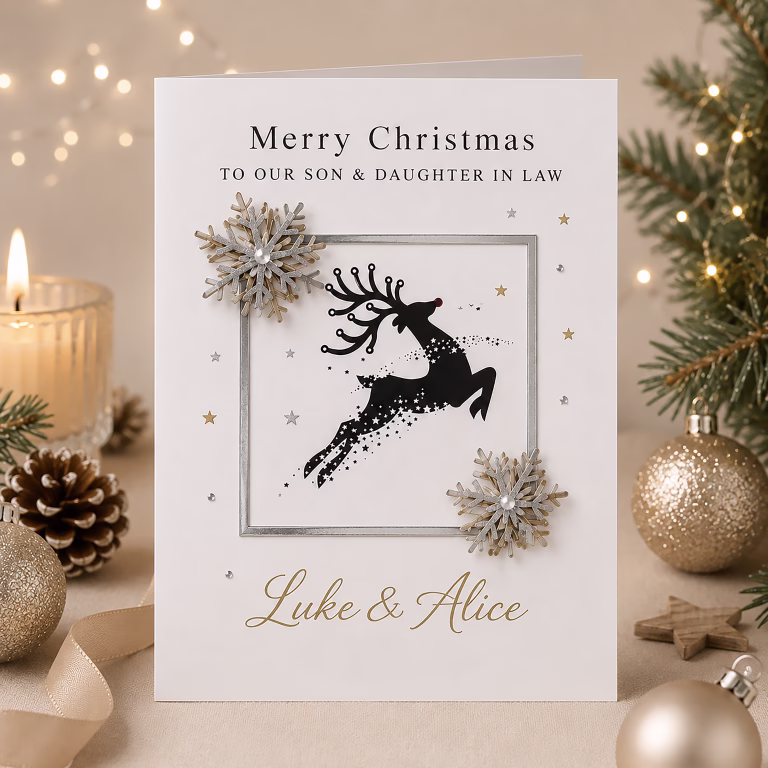 Handmade Christmas Card Reindeer