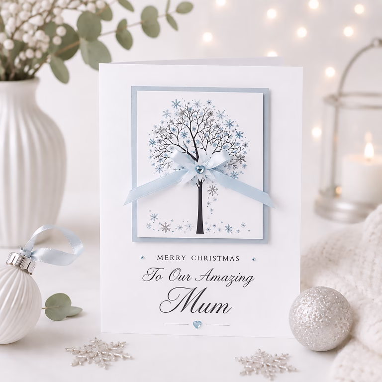 Personalised Luxury Winter Tree Christmas Card