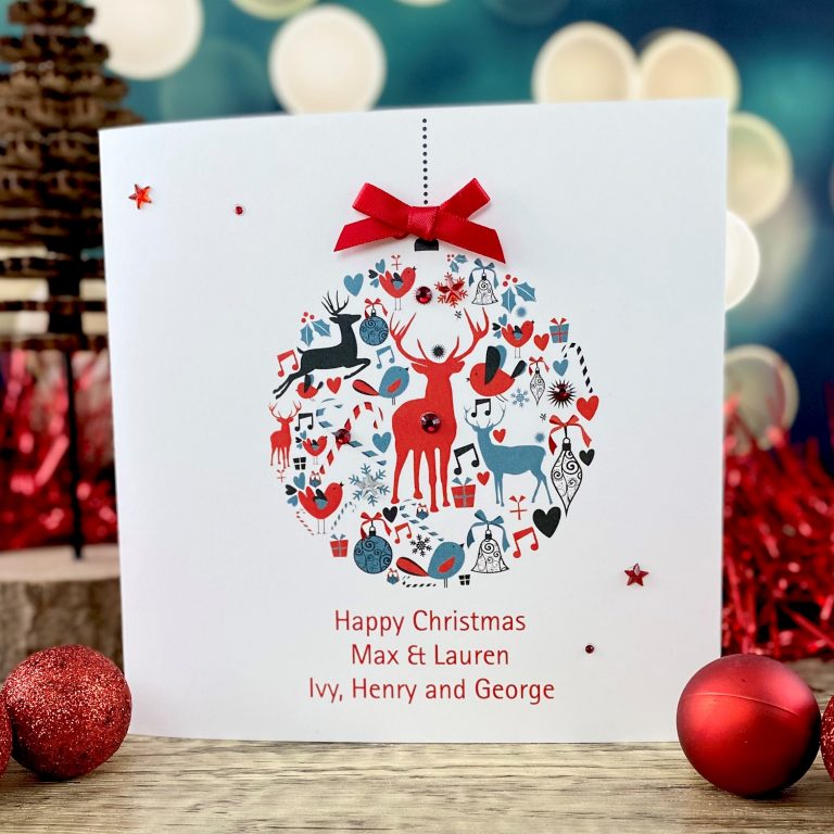 Handmade Christmas Card ‘Bauble’
