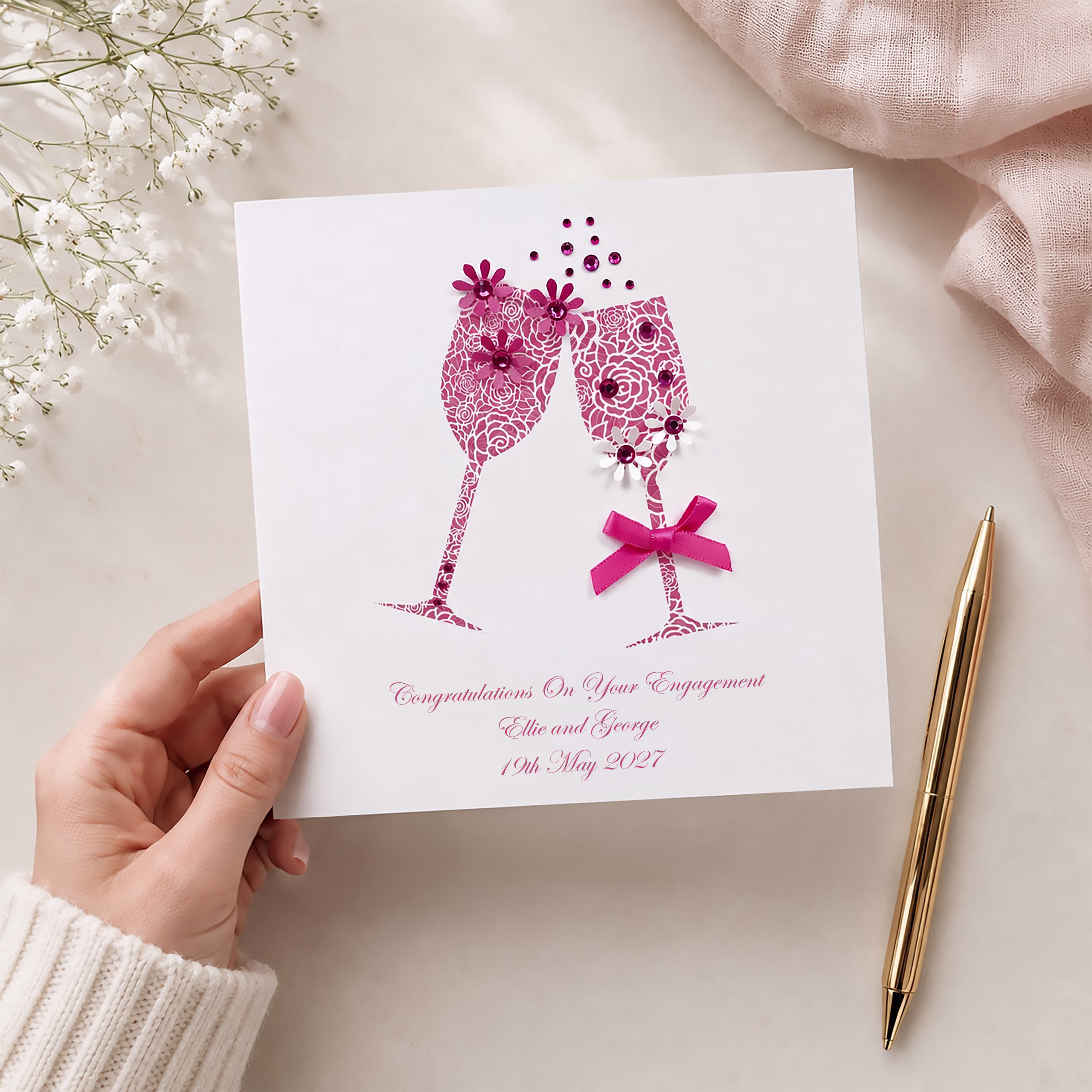 Handmade Engagement Card