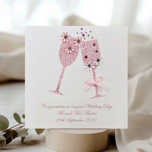 Handmade Personalised Wedding Toast Card
