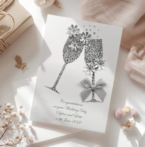 Handmade Personalised Wedding Toast Card