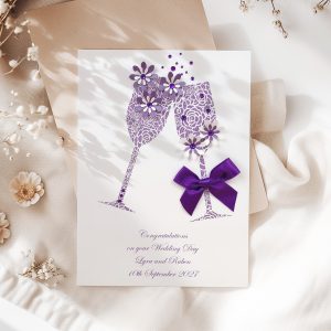 Handmade Personalised Wedding Toast Card