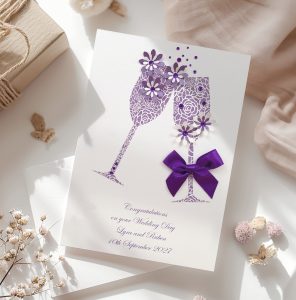 Handmade Personalised Wedding Toast Card