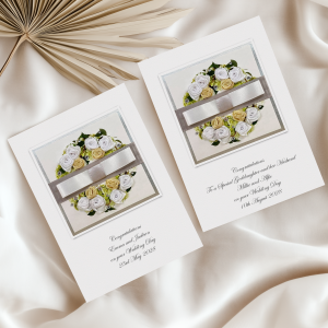 Luxury Rose Wreath Wedding Card